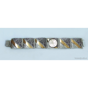 Женские серебряные часы с широким браслетом Женские часы из серебра