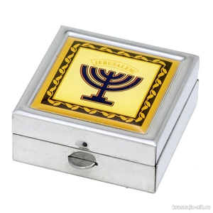 Декоративная квадратная коробка - Менора, Сувениры и подарки из Израиля