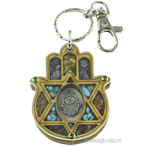 Брелок Хамса со Звездой Давида Сувениры и подарки из Израиля