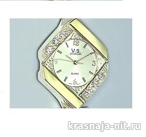 Роскошные серебряные женские часы с браслетом