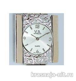 Женские серебряные часы украшенные аметистами