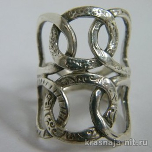 Серебряное кольцо-оберег "Бесконечность" Дизайнерские кольца с сертификатом из Израиля