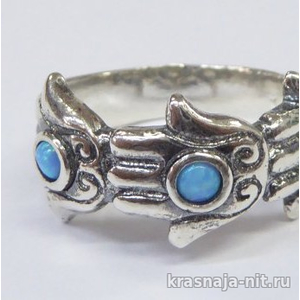 Серебряное кольцо-обрег"Рука Фатимы" Дизайнерские кольца с сертификатом из Израиля