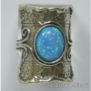 Серебряный перстень с натуральным камнем Дизайнерские кольца с сертификатом из Израиля