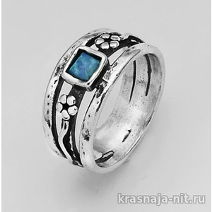 Серебряное кольцо "Цветочная симфония" Дизайнерские кольца с сертификатом из Израиля
