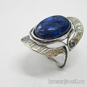 Женский перстень с кианитом Дизайнерские кольца с сертификатом из Израиля