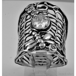 Женский перстень - Стрекоза, Дизайнерские кольца с сертификатом из Израиля