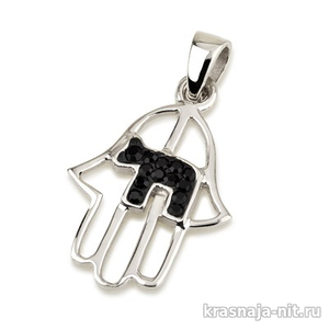 Кулон Хамса с узорным символом Жизнь Подвески и браслеты Хамса в золоте и серебре