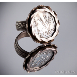 Кольцо монета - 1 агора Украшения из монет ручной работы