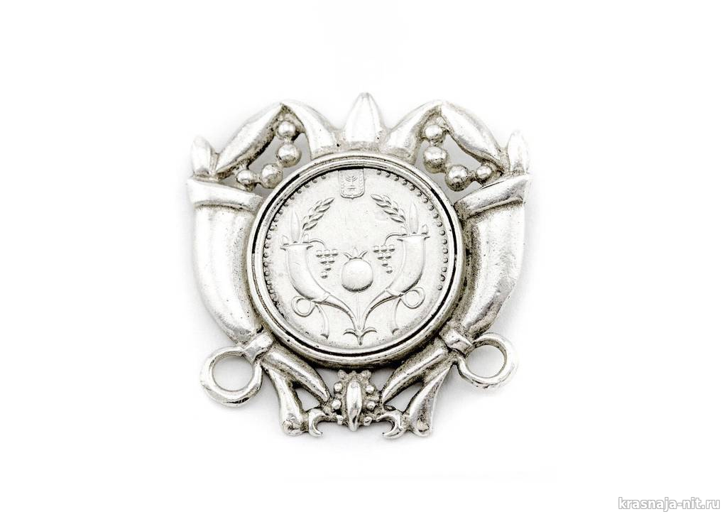 Подвеска - Герб, монета 2 шекеля, Украшения из монет ручной работы