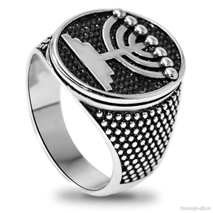 Перстень - Менора Кольца с символами из серебра и золота