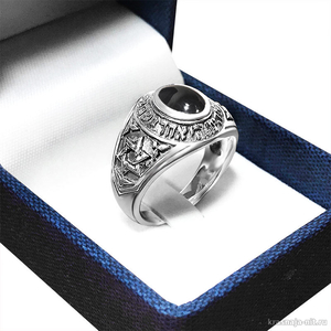 Перстень Шма Исраэль со звездой Давида Кольца с символами из серебра и золота