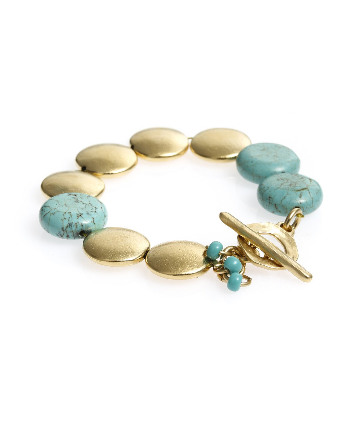 Браслет - Turquoise & gold bead, Браслеты