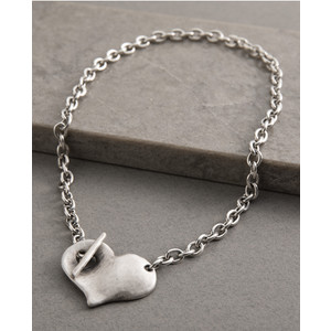 Ожерелье - Textured heart link Ожерелья
