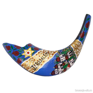 Шофар с рисунком Иерусалима (30-35си) Шофар - Рог для трубления