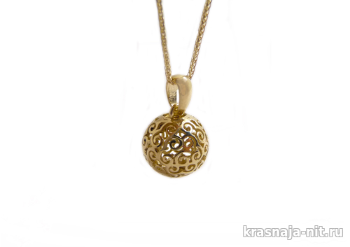 Ажурный кулон-шарик из золота, Подвески с символами