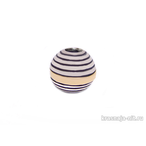 Спиральный шарик-шарм с золотой полосой Мужские, женские и детские браслеты (гравировка)