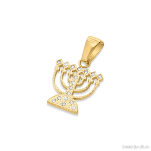Позолоченый кулон "Менора" Ювелирные изделия из Израиля ( серебро, золото )