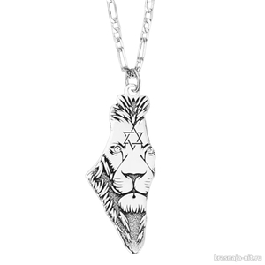 Серебряный кулон "Иерусалимский лев" Ювелирные изделия из Израиля ( серебро, золото )