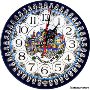 Часы с узором "Иерусалим" Сувениры и подарки для дома и офиса
