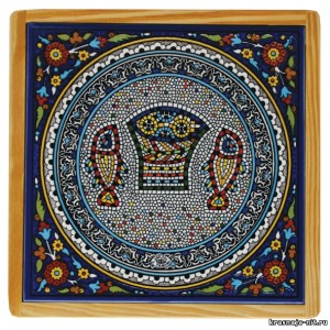 Армянская мозаика подвеска "Рыбы" Сувениры и подарки из Израиля