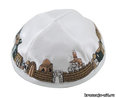 Кипа с узором старый Иерусалим, Религиозная одежда - кипа и талит