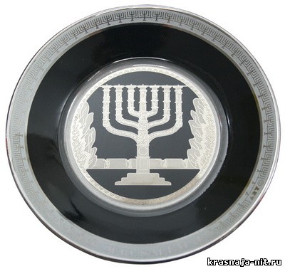 Декоративная тарелка - Менора, Сувениры и подарки из Израиля
