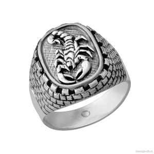Перстень "Скорпион" Кольца с символами из серебра и золота